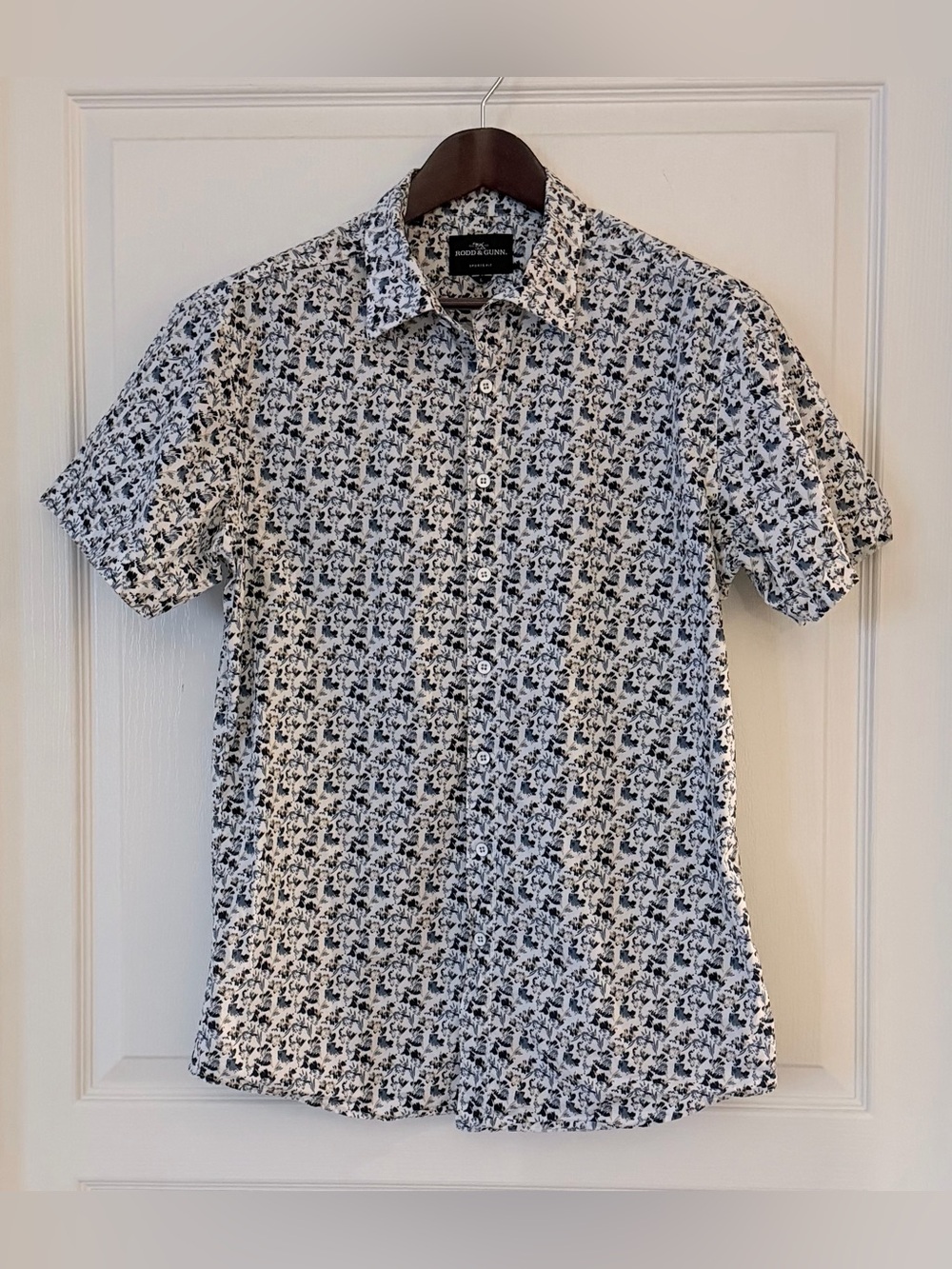 Rodd & Gunn White Short-Sleeve Floral Button-Down Shirt